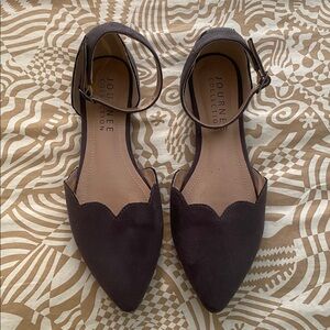 Journee Collection Women's Lana Buckle Pointed Toe Ballet Flats